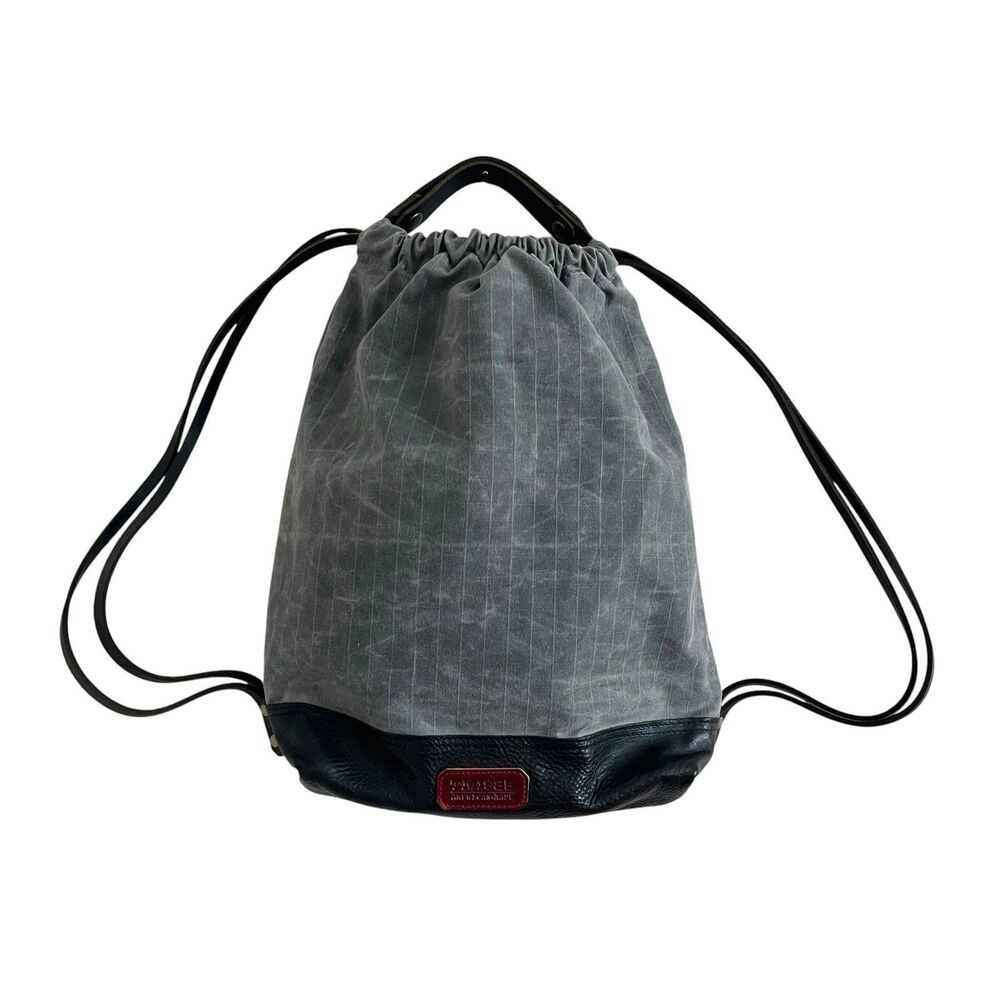 TM1985 USA Made Waxed Canvas Leather Backpack Rugged Travel Outdoor Bag Rare
